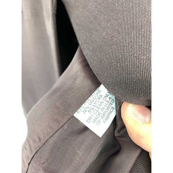 Vintage Barami 2 Piece Pant Suit Set Womens Size 26 Chocolate Brown Straight Leg - Picture 5 of 12